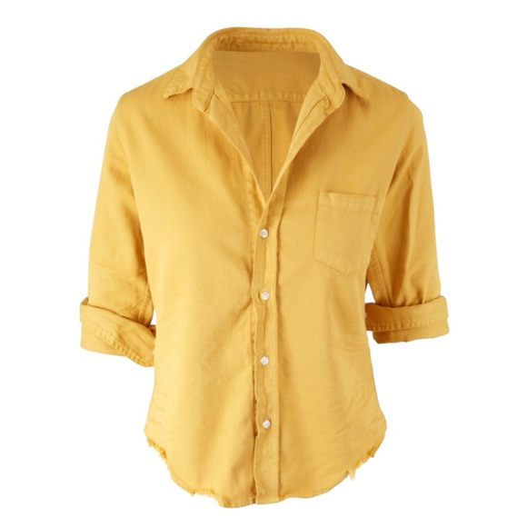 Frank & Eileen Barry Gold Organic Cotton Classic Button Up Shirt Women’s Small - Picture 3 of 14